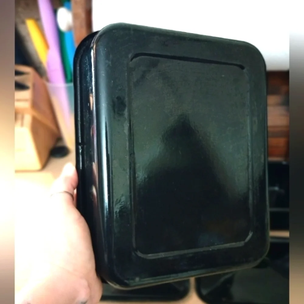Vintage Black Enamel Set
